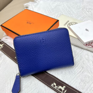 Hermes Constance Litchi-Grain Leather Wallet