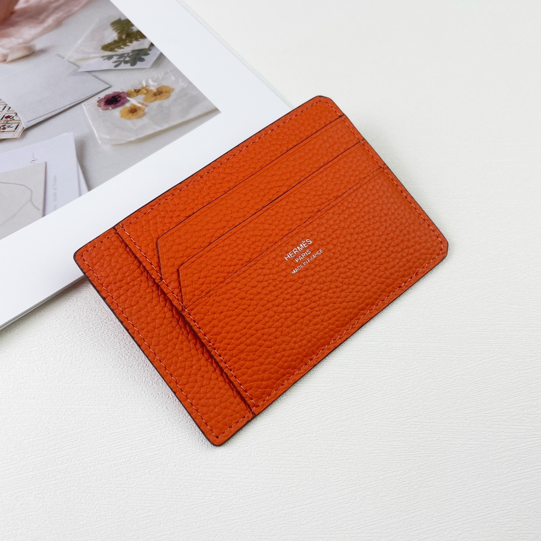 Hermes City 8CC Card Holder in Togo Calf Leather