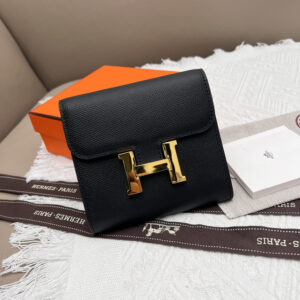 Hermes Constance 537 Palm-Grain Leather Wallet