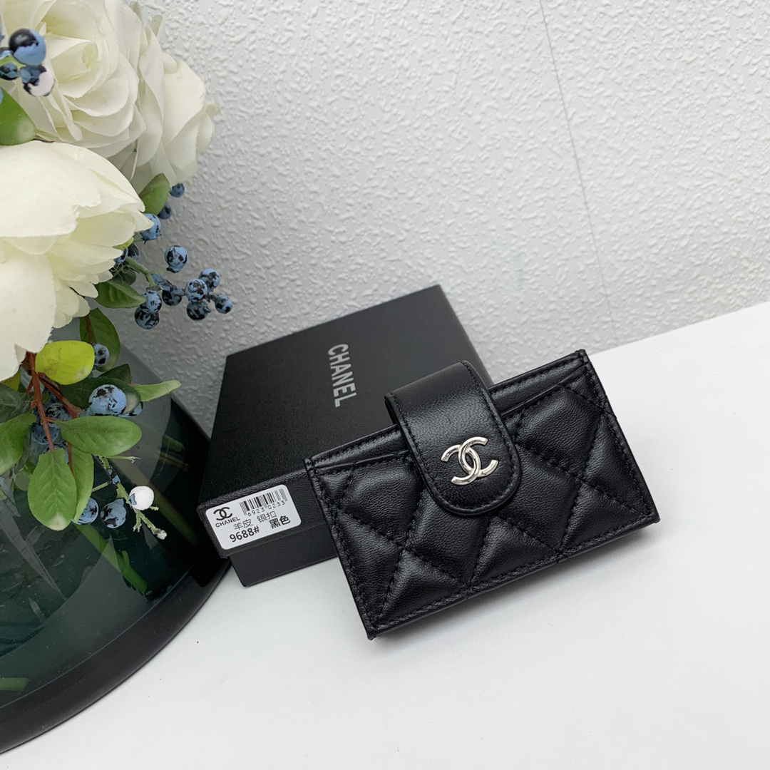 CHANEL AP1081 Large Quilted Goatskin Tri-Fold Wallet