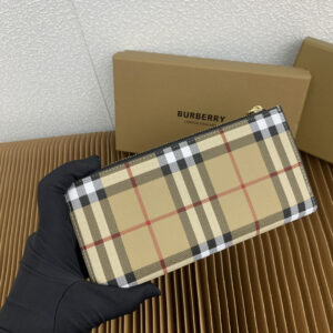 Burberry Check Sustainable Canvas Bifold Card Wallet