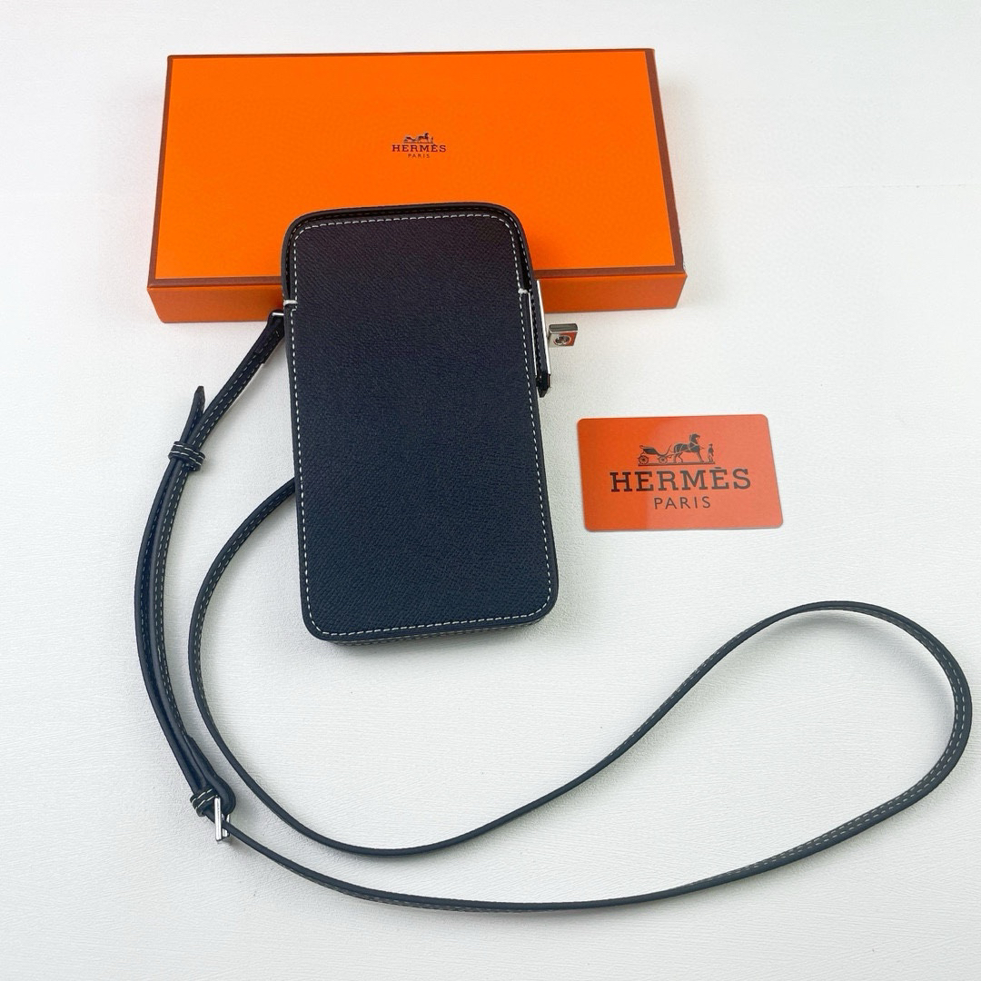 Hermes Hac a Box Tadelakt Calfskin Phone Case