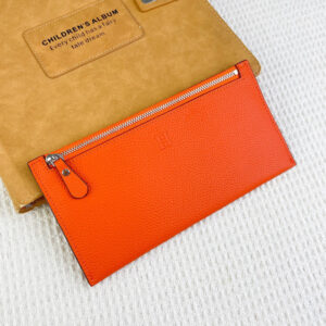Hermès Silk’in Leather Checkbook Wallet
