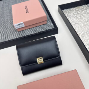 Miu Miu Leather Folding Wallet and Card Holder