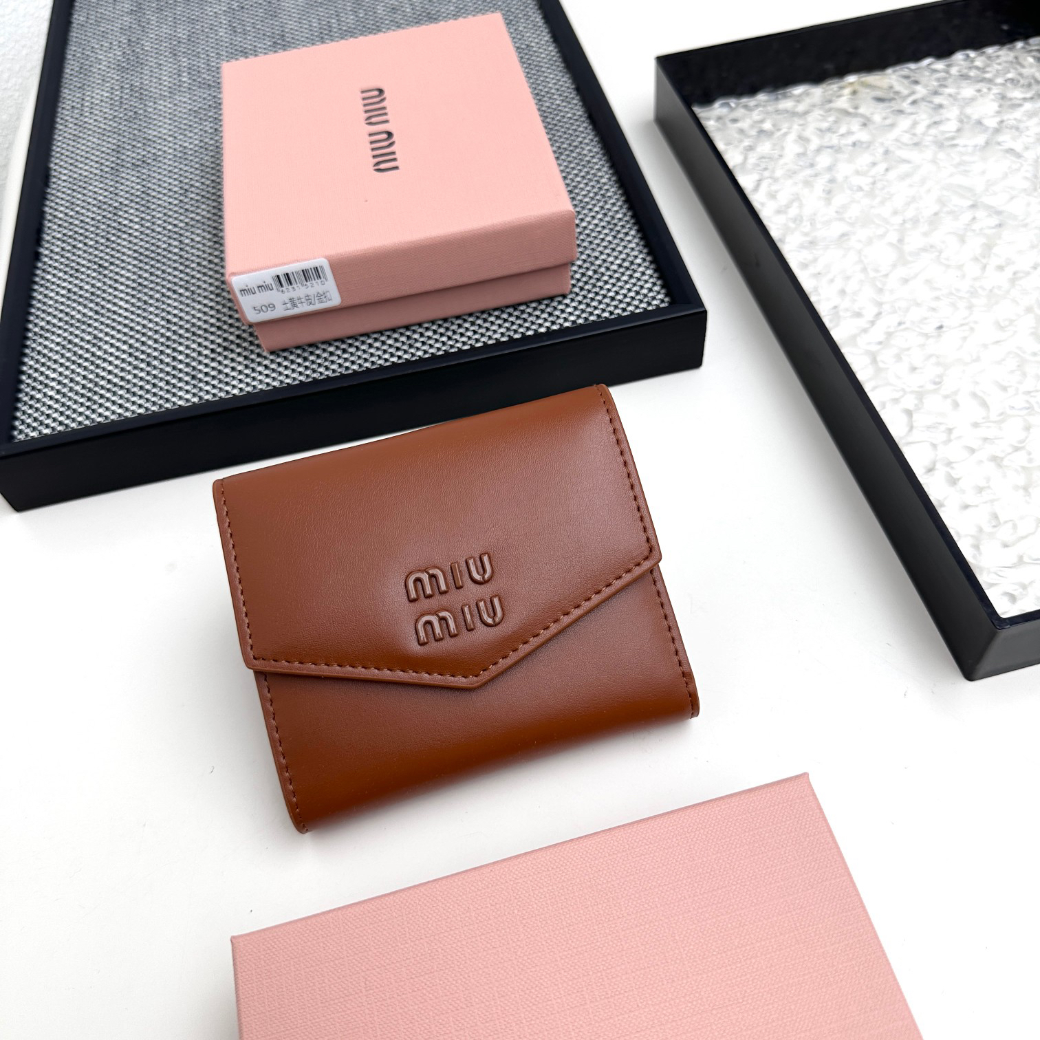Miu Miu Tri-Fold Leather Wallet