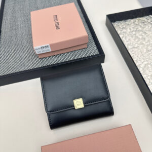 Miu Miu Lambskin Trifold Wallet and Card Holder