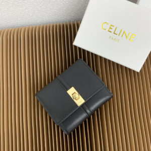 Celine Triomphe 16 Small Leather Trifold Wallet