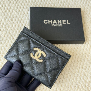 Chanel Card Holder 3188 in Pebbled Cowhide Leather