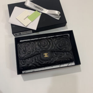 Chanel Camellia Lambskin Wallet