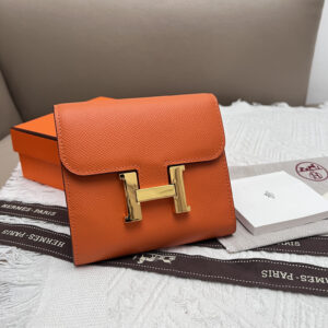 Hermes Constance Palm-Grain Leather Wallet