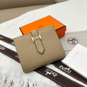 Hermes 5120 Palm-Grain Leather Vertical Wallet