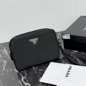 Prada Recycled Nylon Zip Clutch
