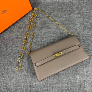 Hermes Kelly-Style Leather Crossbody Bag
