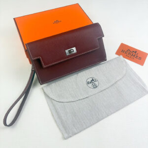 Hermes Kelly Long Wallet in Madame Calfskin