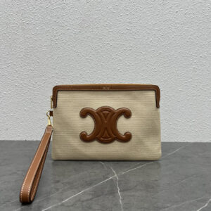 Celine Handbag in Brown Linen