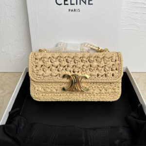Celine Triomphe Woven Chain Shoulder Bag