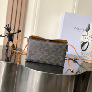 Celine Trio Logo-Print Crossbody Bag