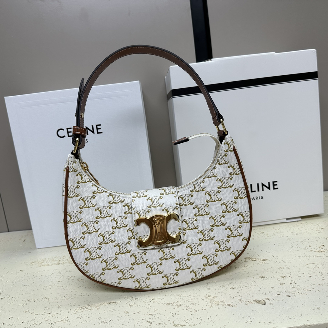 Ava TRIOME Logo-Print Leather Handbag