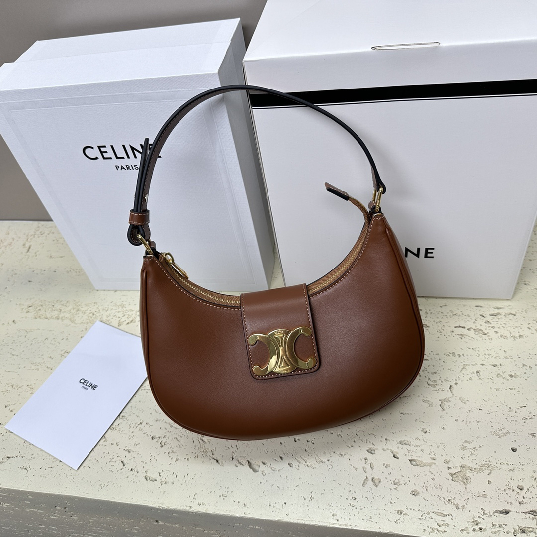 TRIOME AVA Logo-Print Calf Leather Shoulder Bag