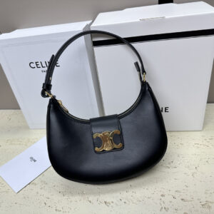TRIOME Ava Logo-Print Calfskin Leather Shoulder Bag