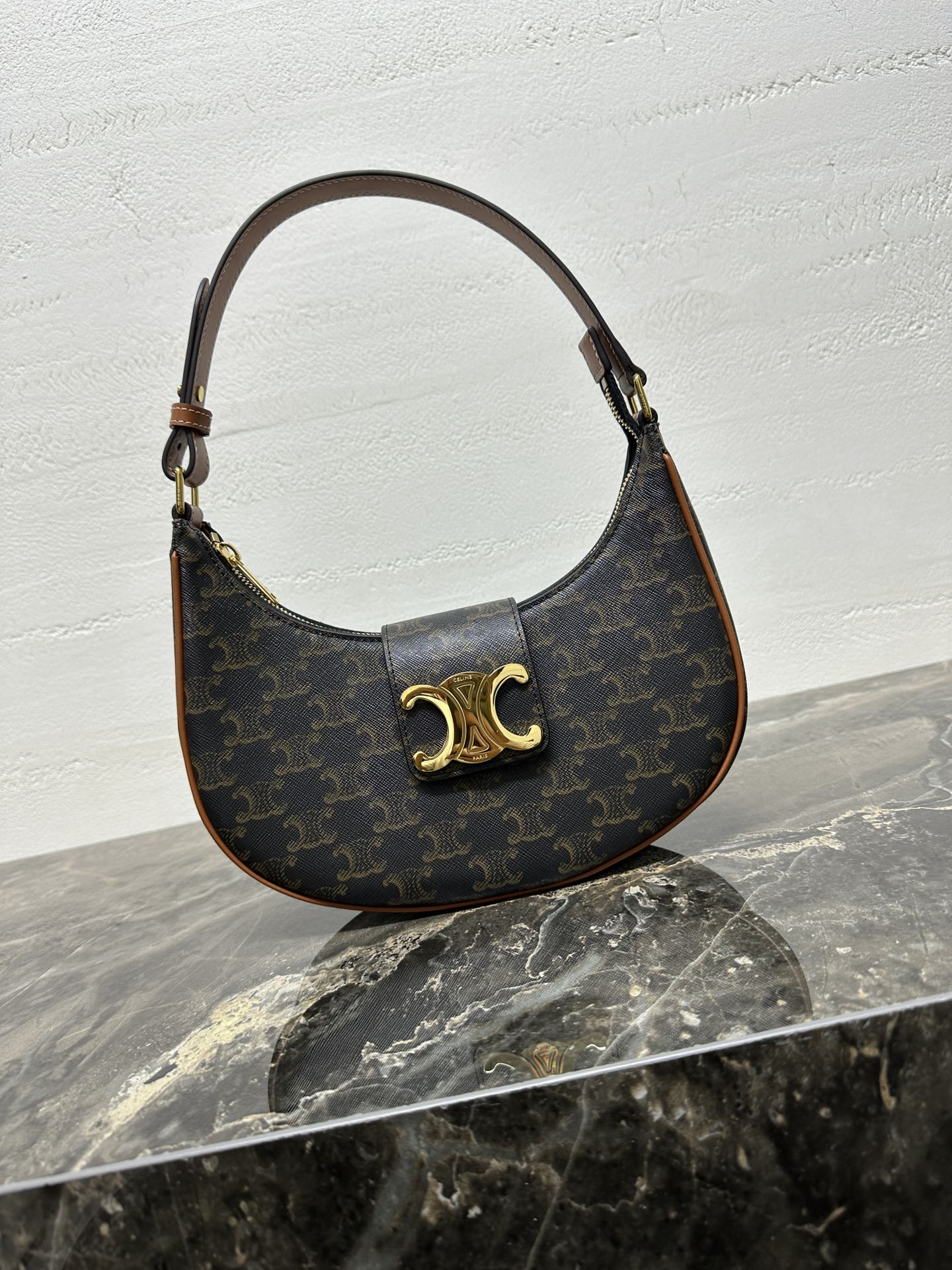 AVA Triomphe Canvas and Leather Handbag