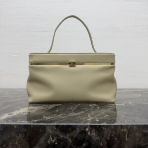 TRIOME Rectangle Calfskin Handbag with Goatskin Lining