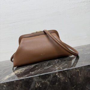 Small Cowhide Handbag with Steel Hardware