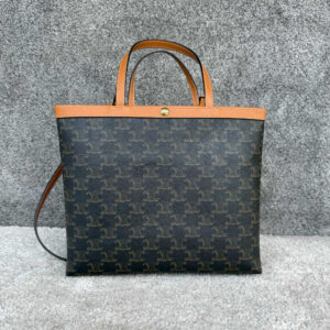 Celine Square Cabas Small Logo-Print Tote Bag