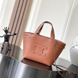 CELINE 25 Cabas Anais Mini Grainy Calfskin Tote Bag
