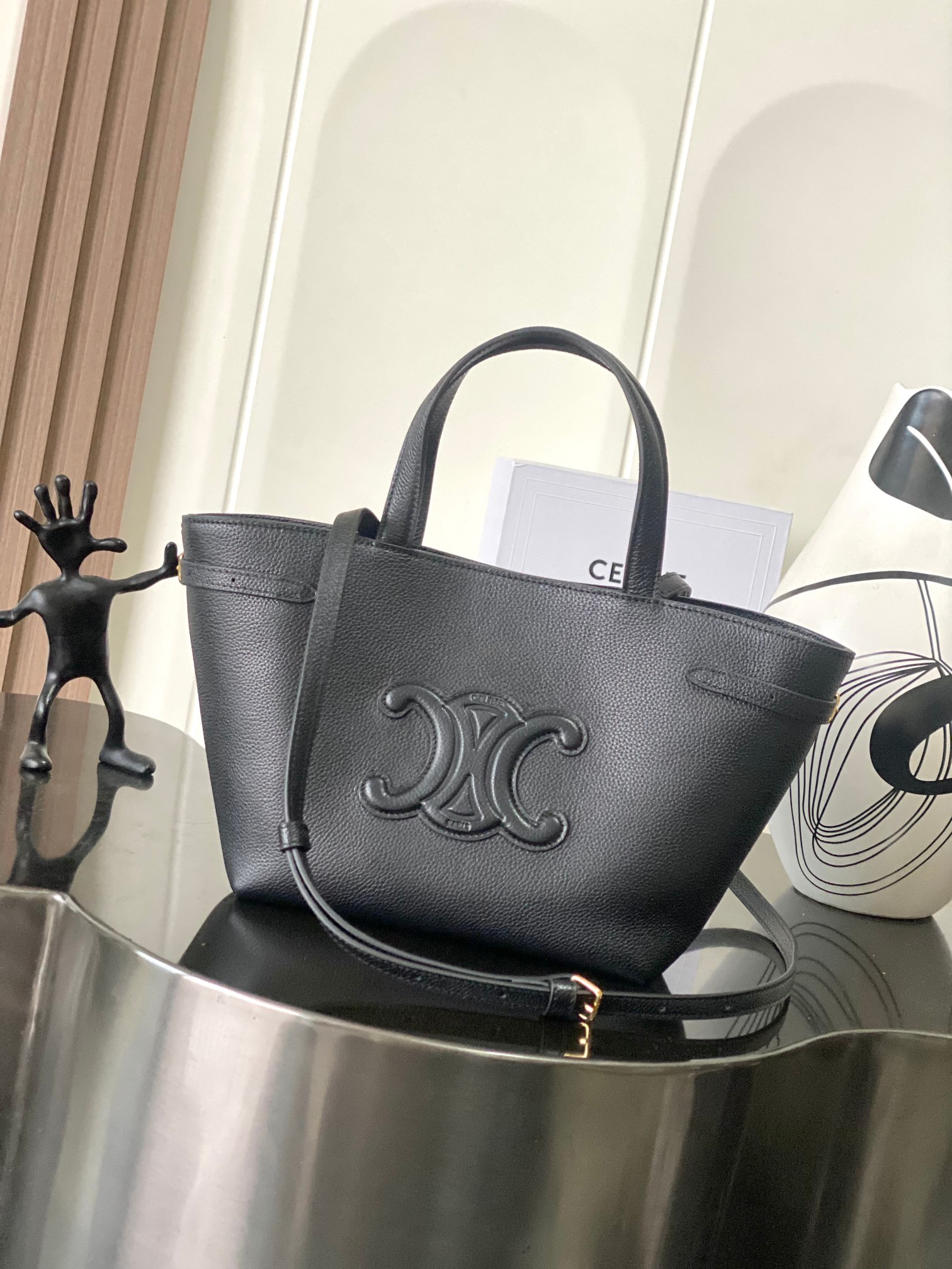 Celine Mini Cabas Anais Grained Calfskin Bag