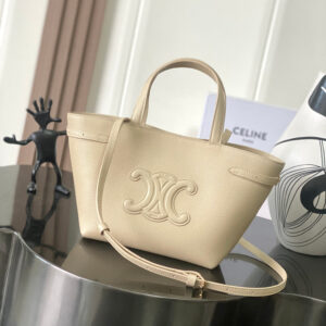 CELINE 25 Cabas Anais Mini Grainy Calfskin Handbag