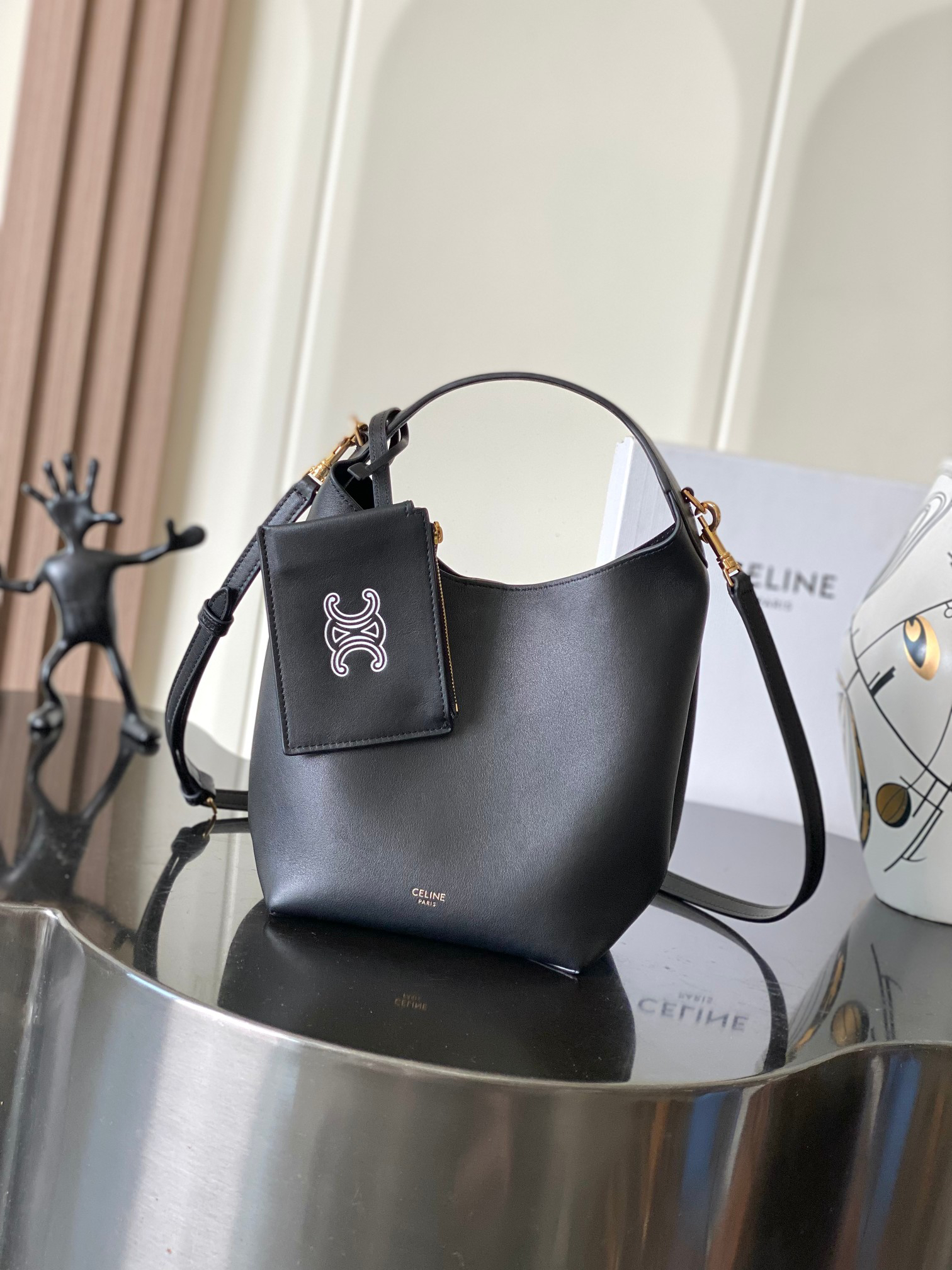 CELINE Teen Hobo Shoulder Bag