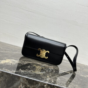 TRIOME Shiny Leather Shoulder Bag