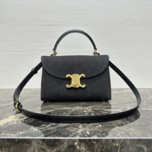 TEEN NINO Denim and Leather Handbag
