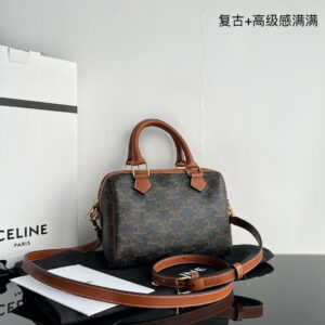 CELINE Triomphe Canvas Boston Bag
