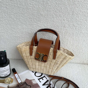 TEEN COUFFIN Plant-Based Material and Natural Cowhide Leather Handbag