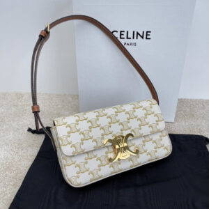 TRIOME White Floral Leather Shoulder Backpack