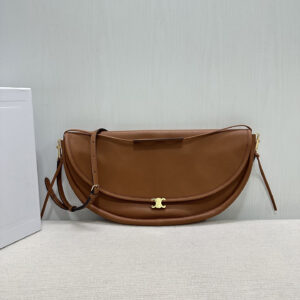 CELINE Half Moon Bag in Soft Triomphe Leather