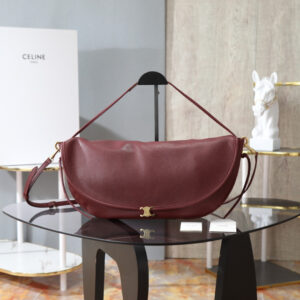 Celine Soft Triomphe Half-Moon Shoulder Bag