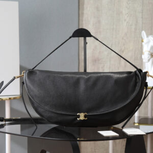 CELINE Soft Triome Half-Moon Shoulder Bag