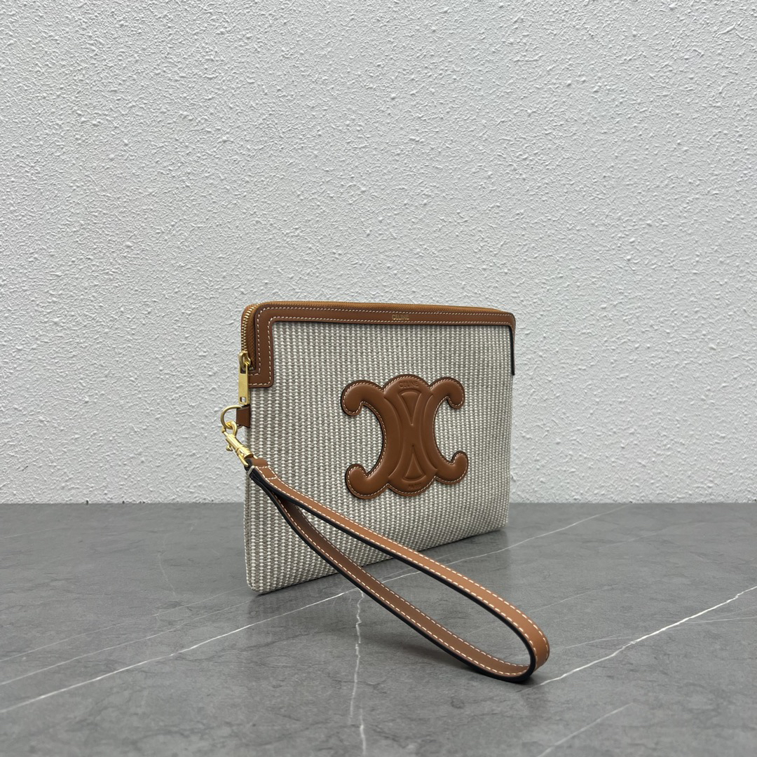 Celine Striped Fabric Handbag - Image 2