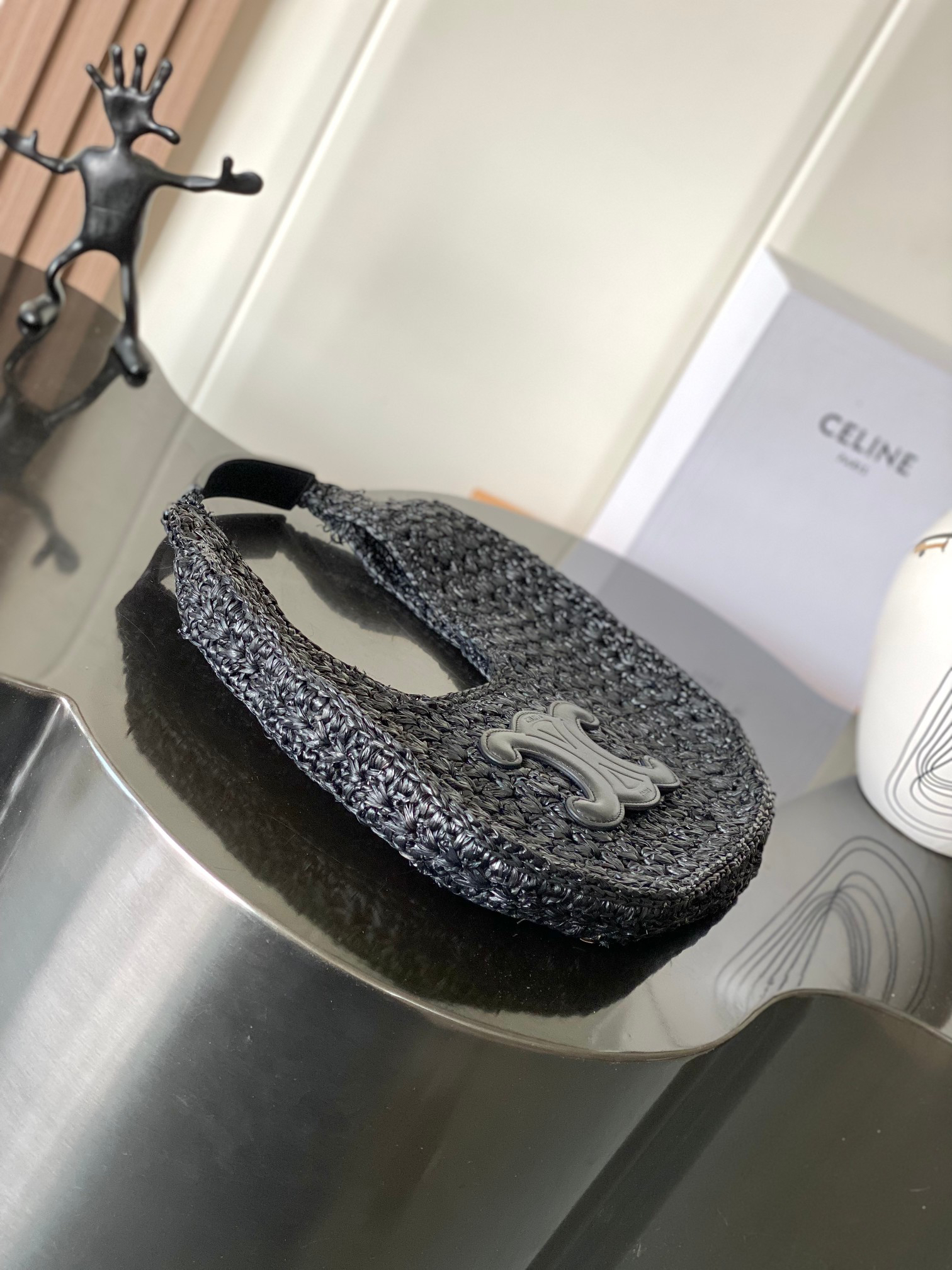 CELINE Classic Nier Woven Hobo Bag - Image 2