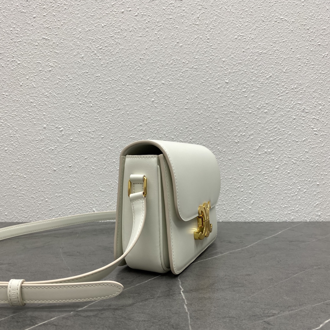Triome New Classic Off-White Leather Crossbody Bag - Image 2