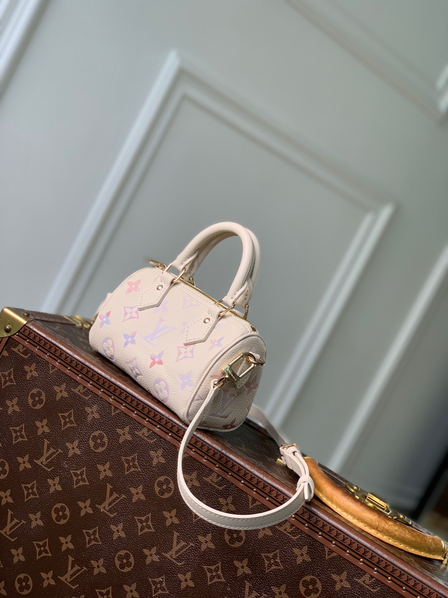 Louis Vuitton Nano Speedy Handbag in Monogram Empreinte Leather - Image 2
