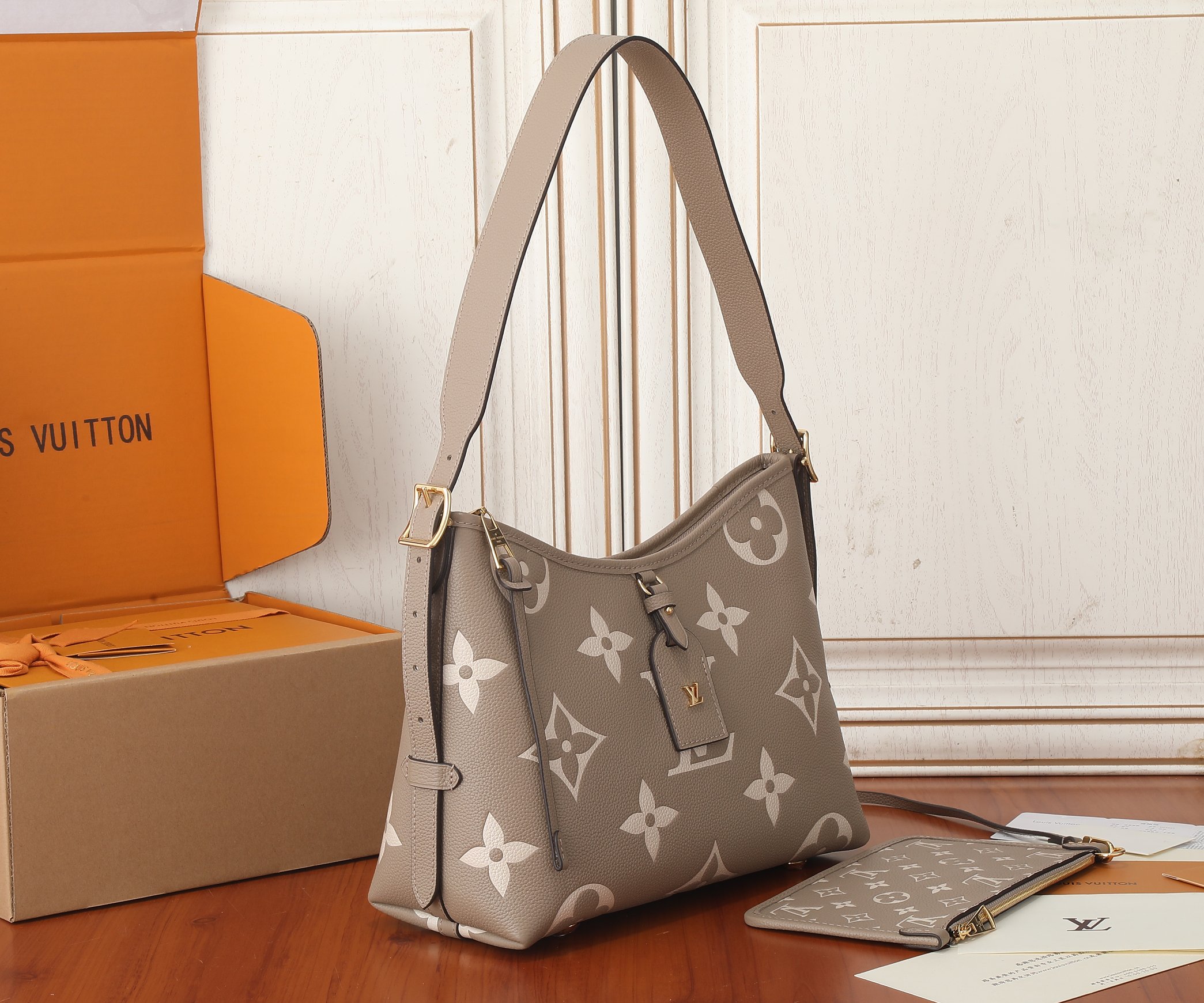 Louis Vuitton CarryAll PM Monogram Empreinte Leather Handbag - Image 2