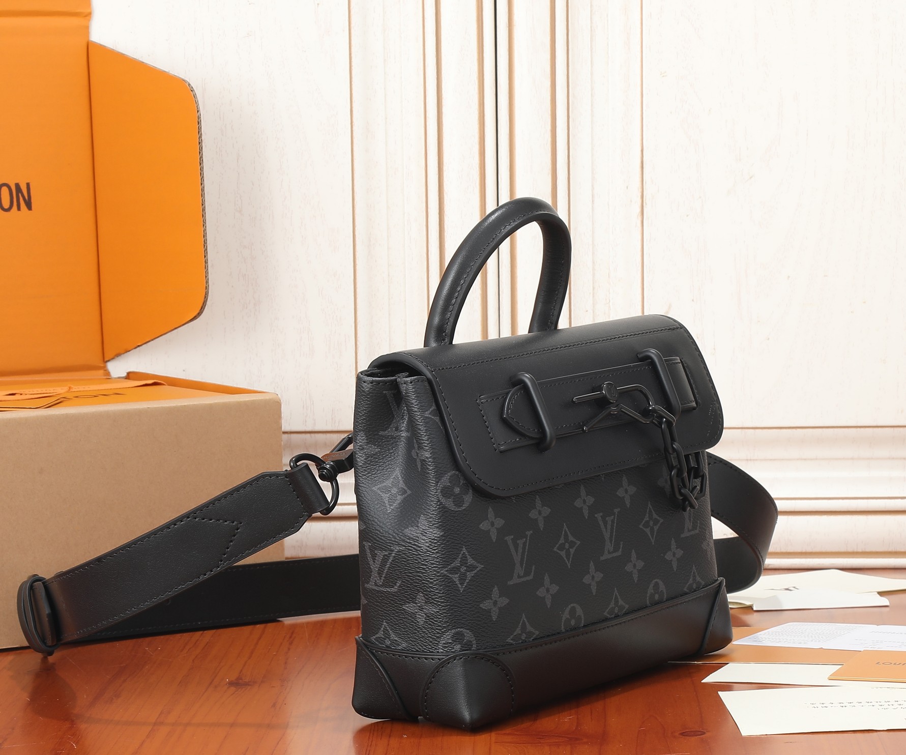 Louis Vuitton Steamer Small Shoulder Bag in Monogram Eclipse Canvas - Image 2