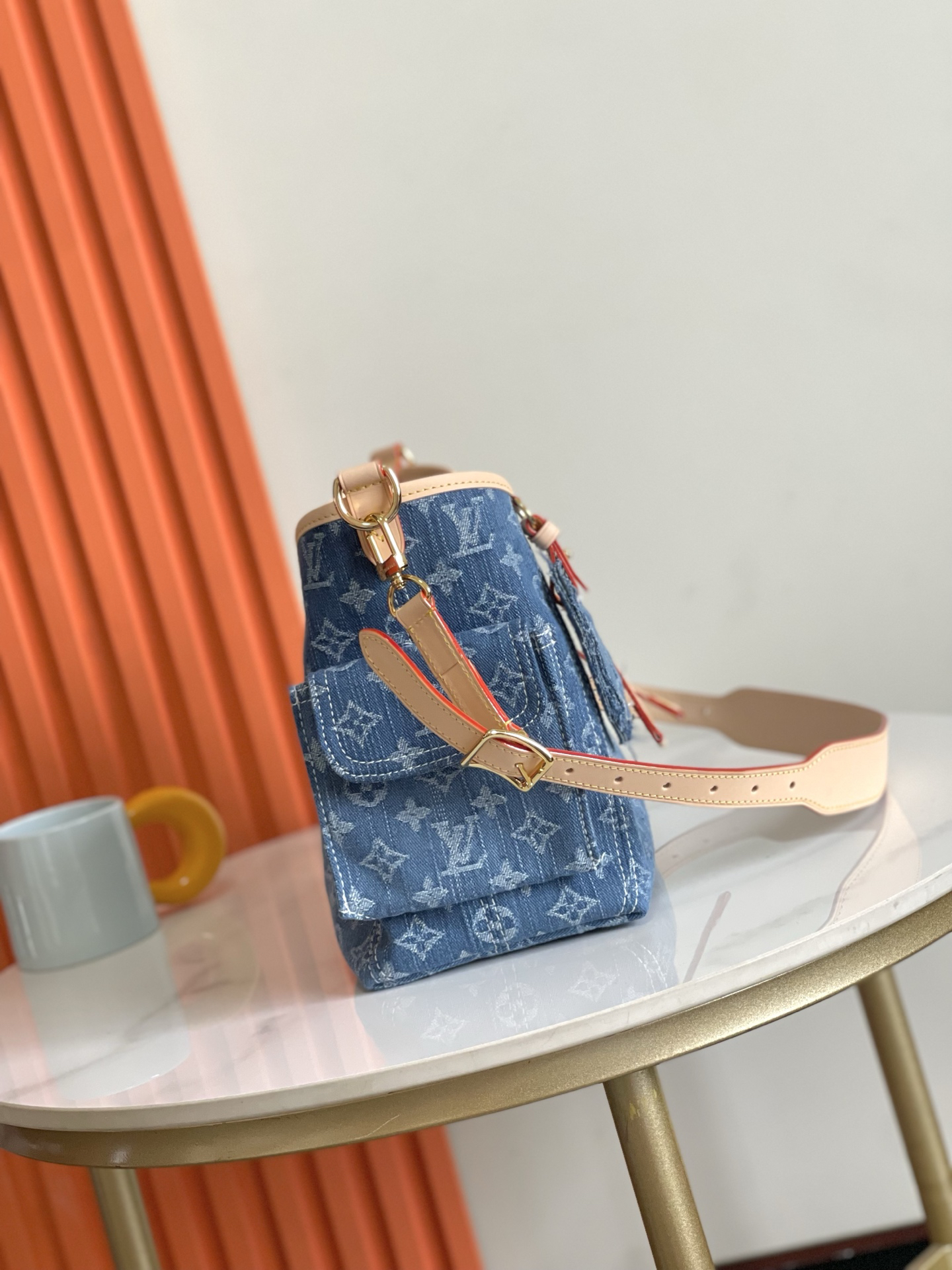 Louis Vuitton Denim Carryall Cargo Small Handbag - Image 2