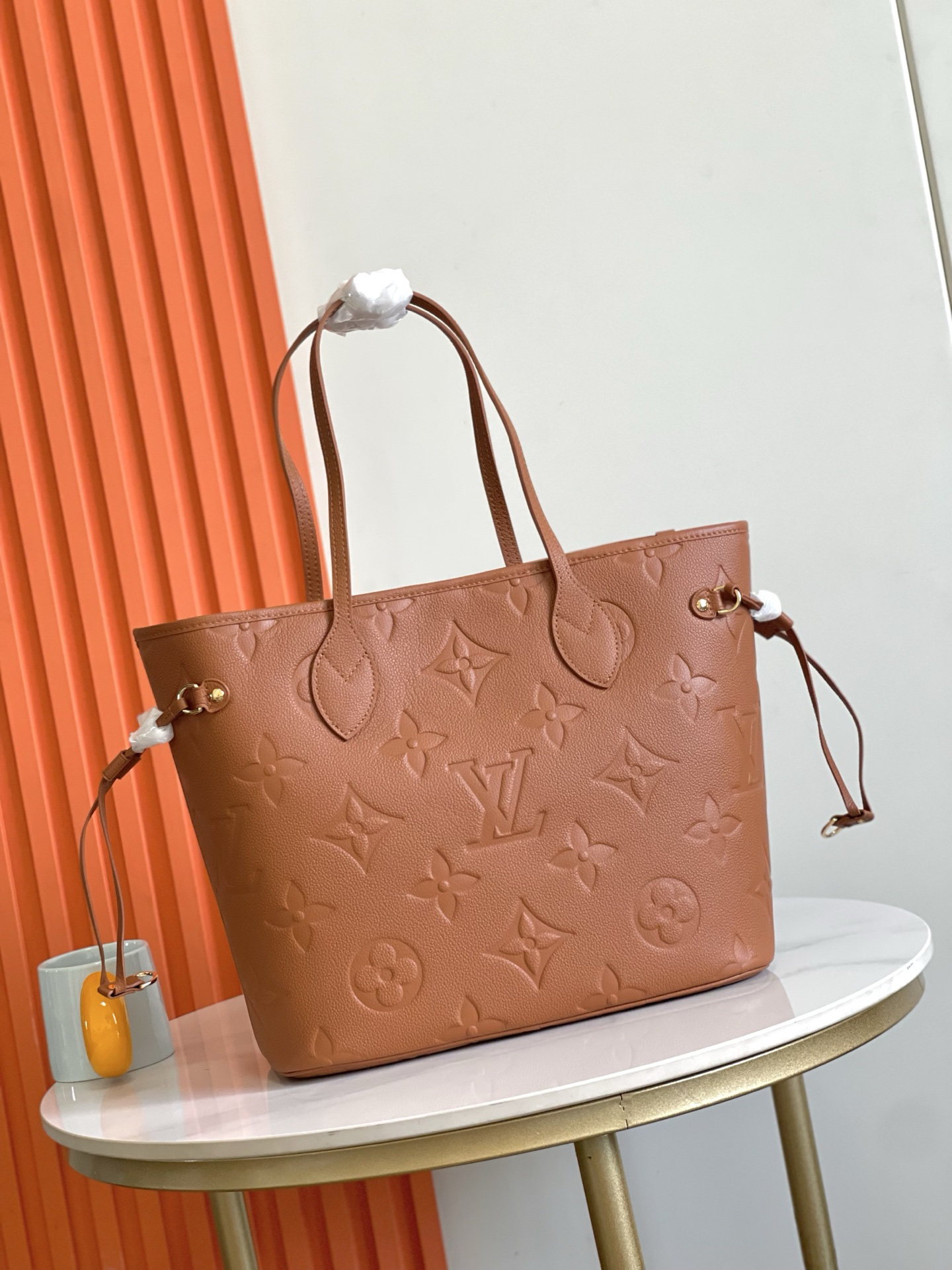 Louis Vuitton Neverfull MM Monogram Empreinte Leather Tote Bag - Image 2