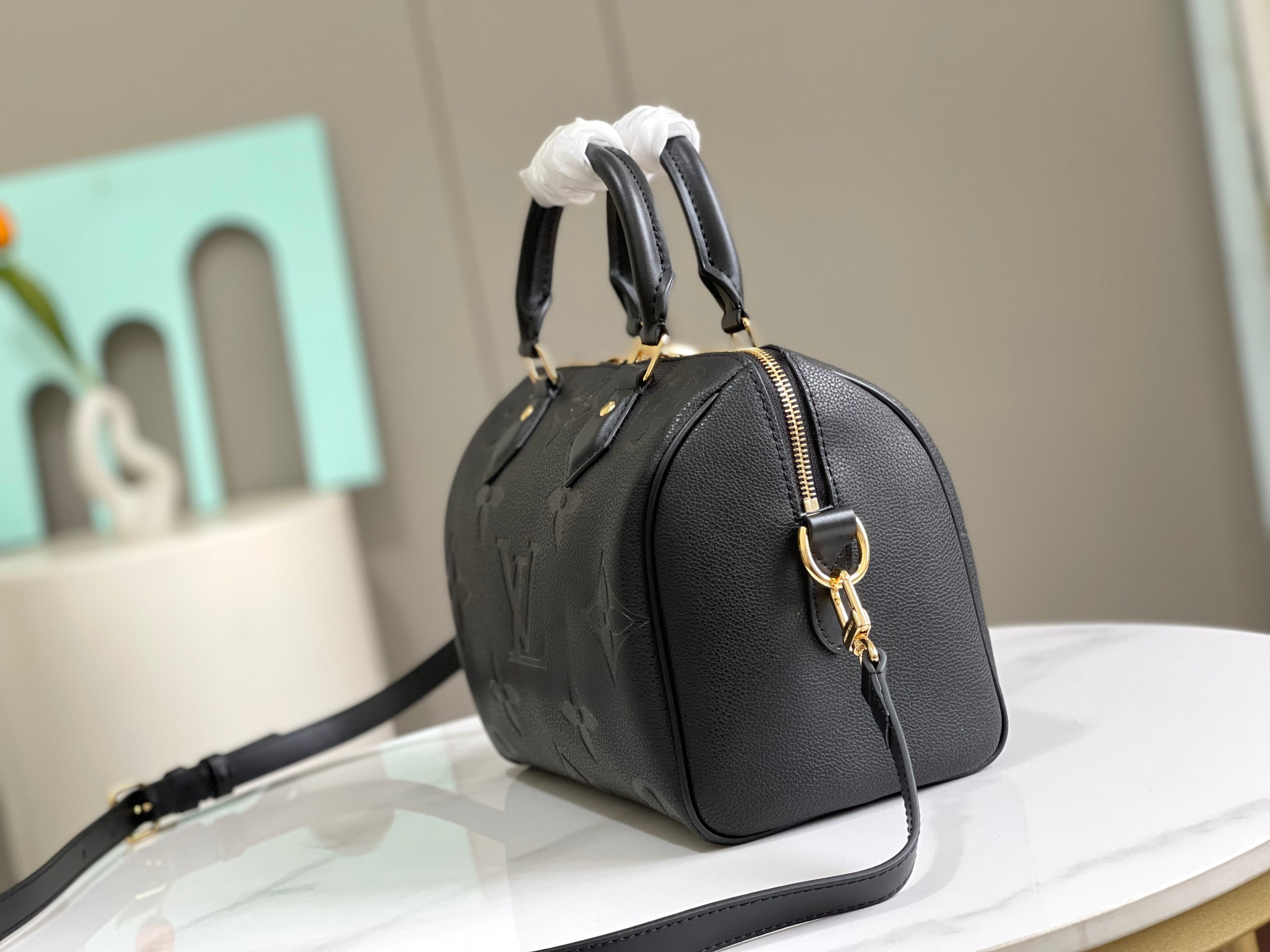 Louis Vuitton Speedy Bandouliere 25 Monogram Empreinte Leather Crossbody Bag - Image 2