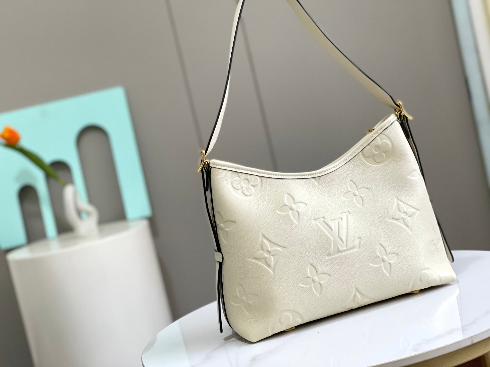Louis Vuitton CarryAll Small Shoulder Bag in Monogram Empreinte Leather - Image 2